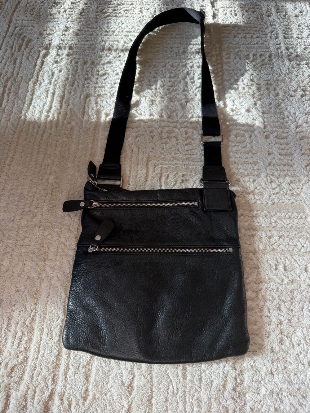 Margot Black Leather Crossbody Bag - Sleek Daily Carry